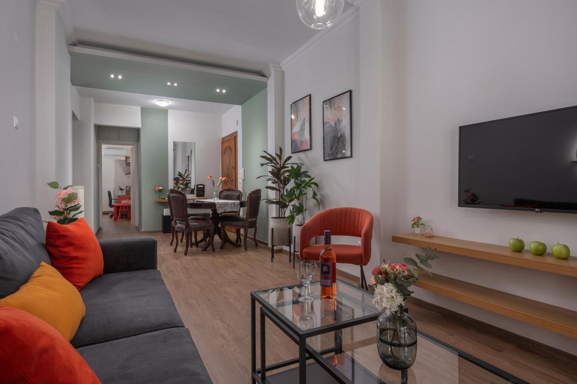 Estia Thessaloniki Apartment, Cozy, Spacious, Sunny, 2 Rooms-5 Beds Exterior foto